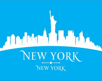 New York City Skyline stencil, sky line stencil, city skyline stencil, New York City stencil