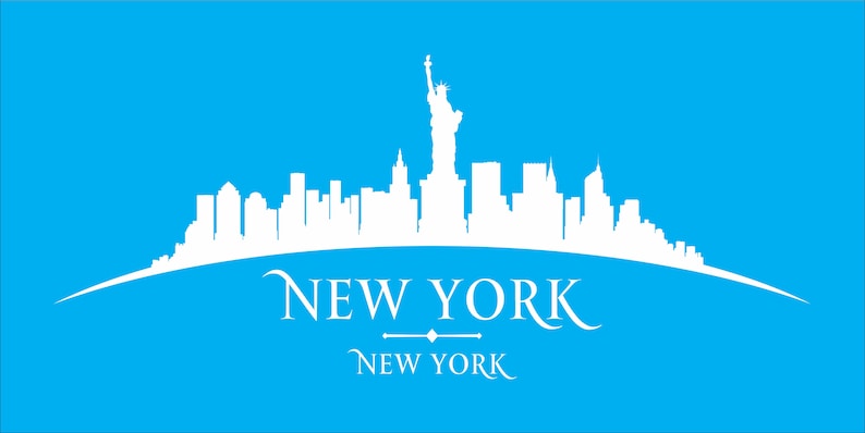 New York City Skyline Stencil Sky Line Stencil City Skyline - Etsy