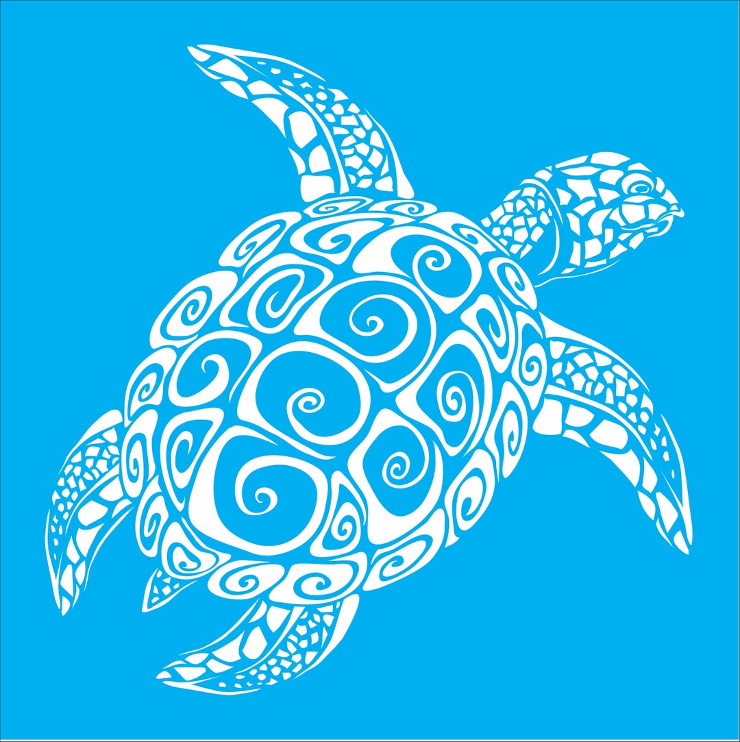 Hawaiian Sea Turtle Stencil Turtle Stencil Sea Turtle Stencil Turtle Etsy