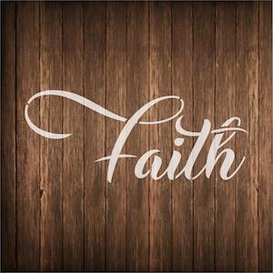 Faith stencil for wood signs, the word Faith stencil for signs and walls, Faith stencil, reusable Faith stencil