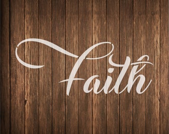 Faith stencil for wood signs, the word Faith stencil for signs and walls, Faith stencil, reusable Faith stencil