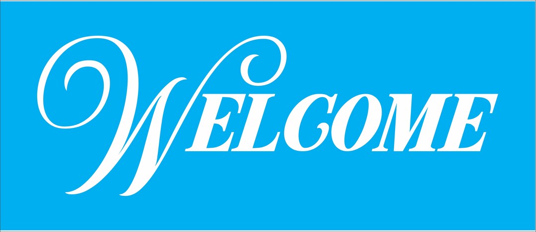 Welcome Stencil Hoizontal - Welcome Horizontal Stencil - Reuseable ...
