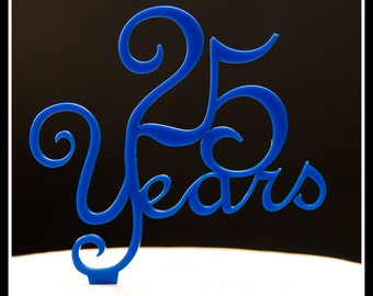 Custom Cake Topper ANNIVERSARY or BIRTHDAY Decoration 4" tall x 4.5 Wide - anniversary cake topper - birthday cake topper