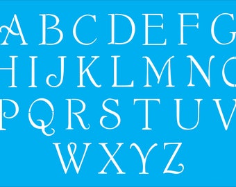 Upper case Alphabet stencil 047GAR - reusable alphabet stencil - GAR047 uppercase alphabet stencil - several sizes available