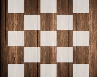 Checkerboard stencil, reuseable stencil, checker board stencil,  chess board stencil, game board stencil