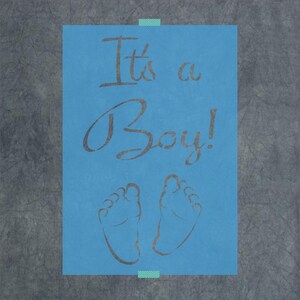 It's a Boy Stencil Reuseable Stencil Several Sizes Available It's a Boy ...