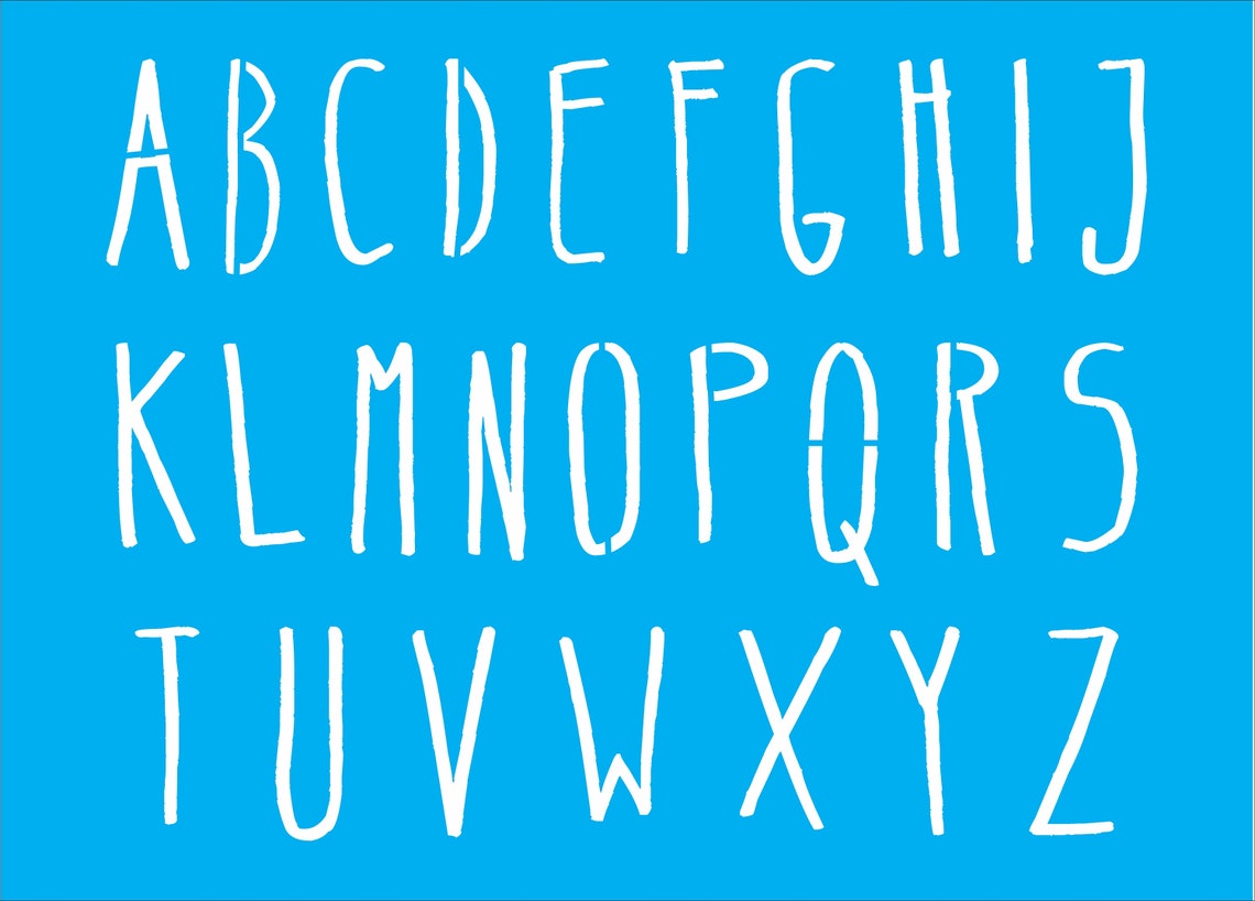 Upper Case Alphabet Stencil Belt Reusable Alphabet Stencil - Etsy