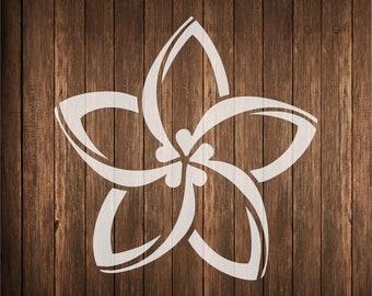 Plumeria stencil, plumeria flower stencil, flower stencil for signs, tropical flower stencil, tropical plumeria tree stencil