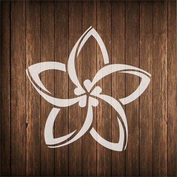 Plumeria stencil plumeria flower stencil flower stencil for | Etsy