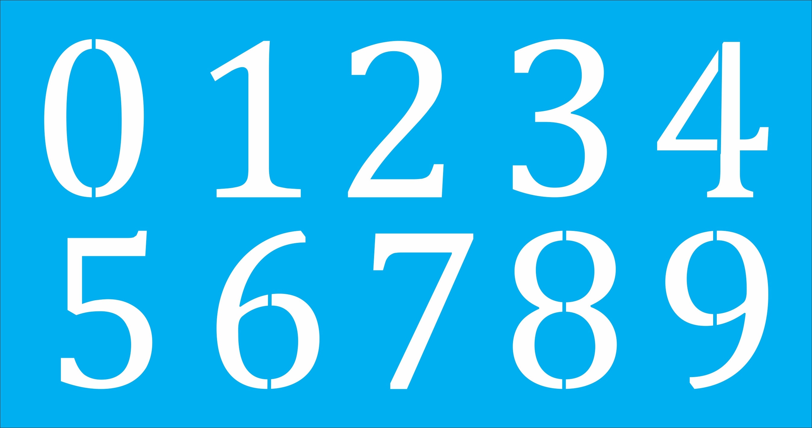 Numbers stencil - numbers for signs - numbers 01cam - stencil numbers - reusable number stencil - numbers 0-9 stencil