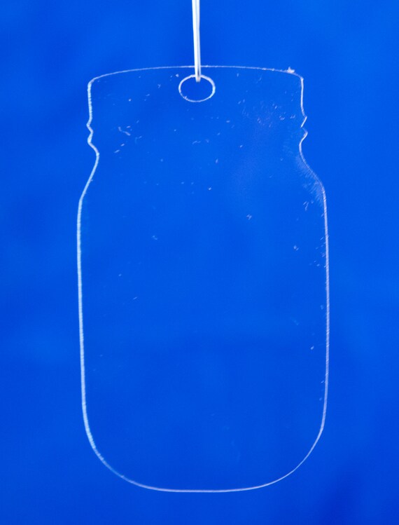 2" Mason Jar Clear Acrylic 1/8' Thick Keychain Blanks 10 2" Mason Jar Clear Acrylic 1/8' Thick Keychain Blanks 10