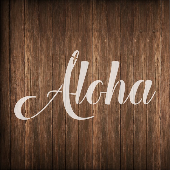 Aloha Stencil Reuseable Aloha Hawaii Stencil Hawaii Aloha Etsy