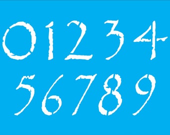 Numbers stencil - numbers for signs - numbers PAP - stencil numbers - reusable number stencil - numbers 0-9 stencil