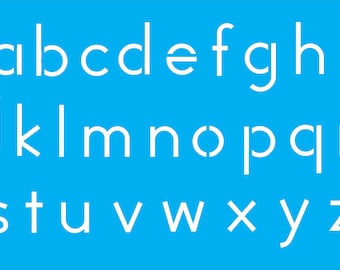 Lower case Alphabet stencil back - reusable alphabet stencil back -  lowercase alphabet stencil - several sizes available