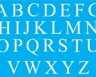 Upper case Alphabet stencil - reusable alphabet stencil - Type alphabet stencil - several sizes available