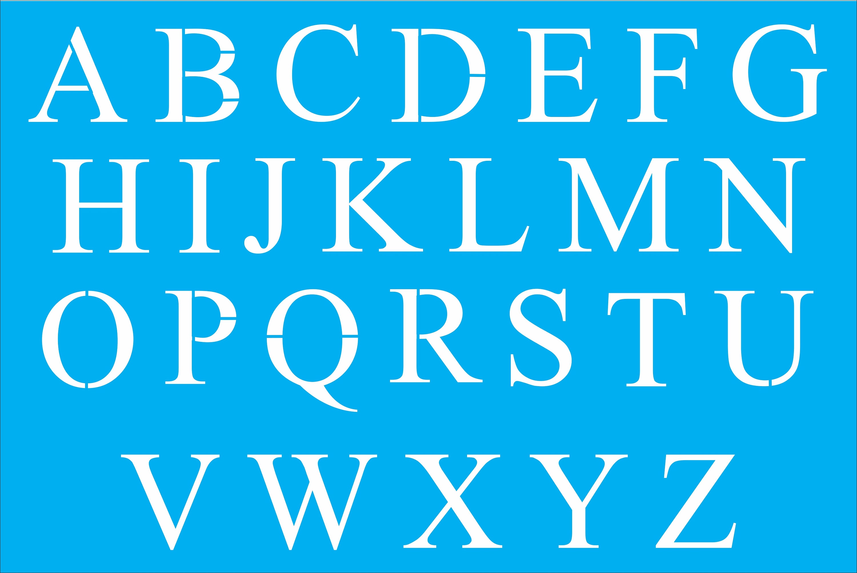 Alphabet Stencil 003 Design UPPERCASE