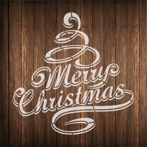Merry Christmas Stencil -   Merry Christmas Tree stencil - holiday stencil - Merry Christmas - Christmas Tree stencil