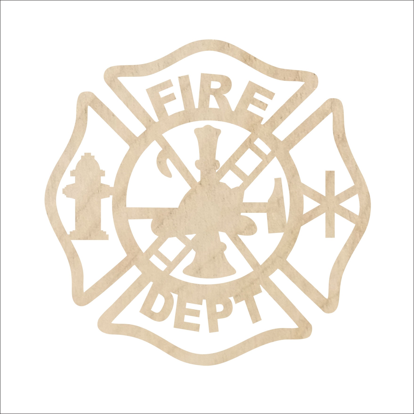 Fireman Multess Cross Fireman Maltese Cross Wood Cutout Unfinished Firefighter Wooden Crosses ...