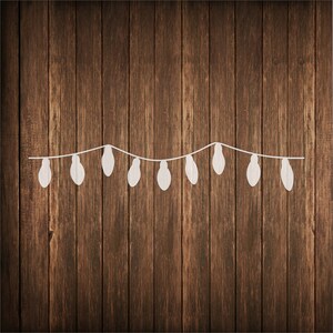 Christmas lights stencil, String of Chrismtas lights stencil, Christmas lights stencil for signs , Merry Christmas lights stencil