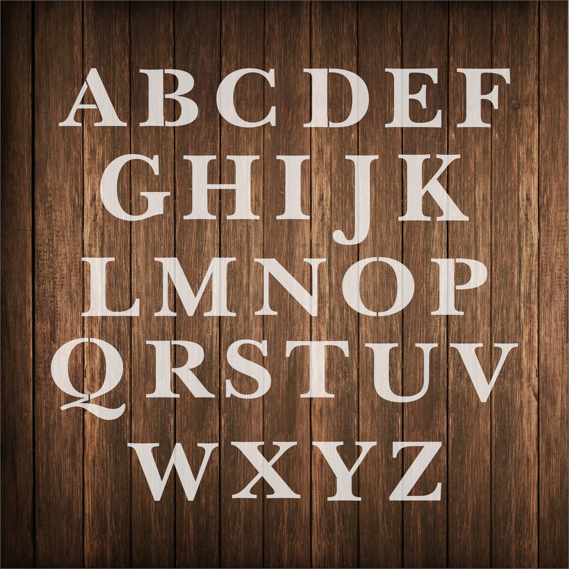 Upper Case Alphabet Stencil Baskb Reusable Alphabet Stencil - Etsy