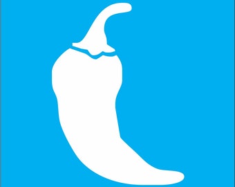 Chili Pepper Stencil Etsy Chili Pepper Stencil Etsy