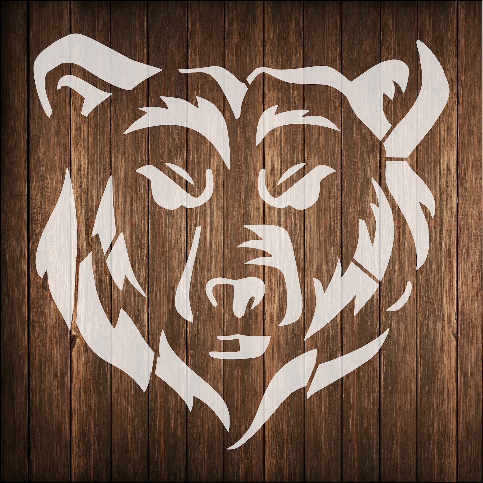 bear-head-stencil-for-signs-animal-stencil-bear-stencil-etsy