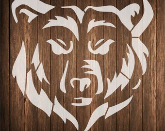 bear head stencil for signs, animal stencil, bear stencil, grizzly bear stencil, grizzly bear head stencil for signs