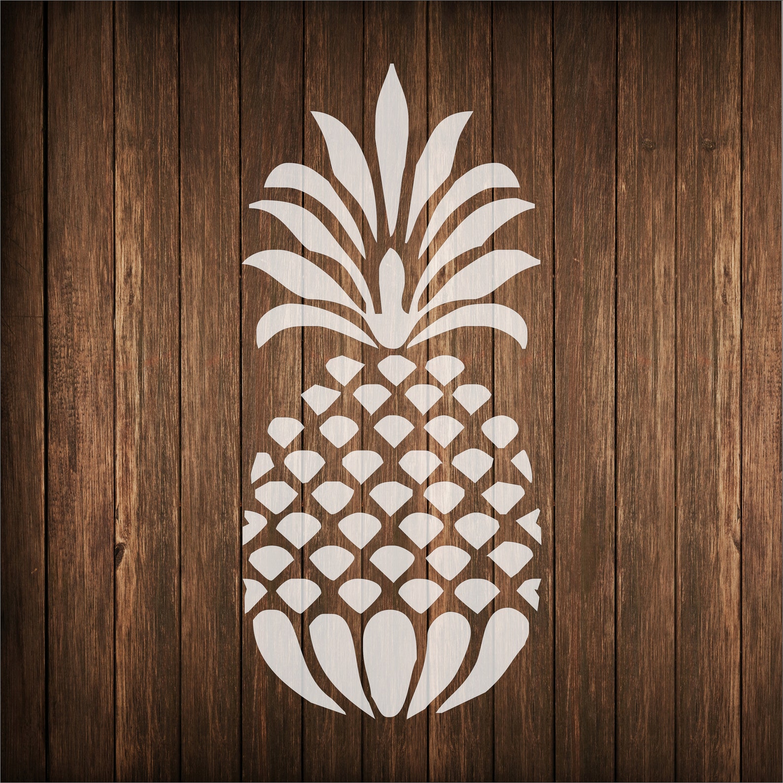 Pineapple Stencil Reuseable Pineapple Stencil Pineapple Etsy