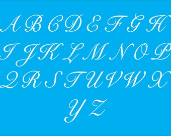 Upper case Alphabet stencil - reusable alphabet stencil - Sig alphabet stencil - several sizes available - alphabet for wedding signs