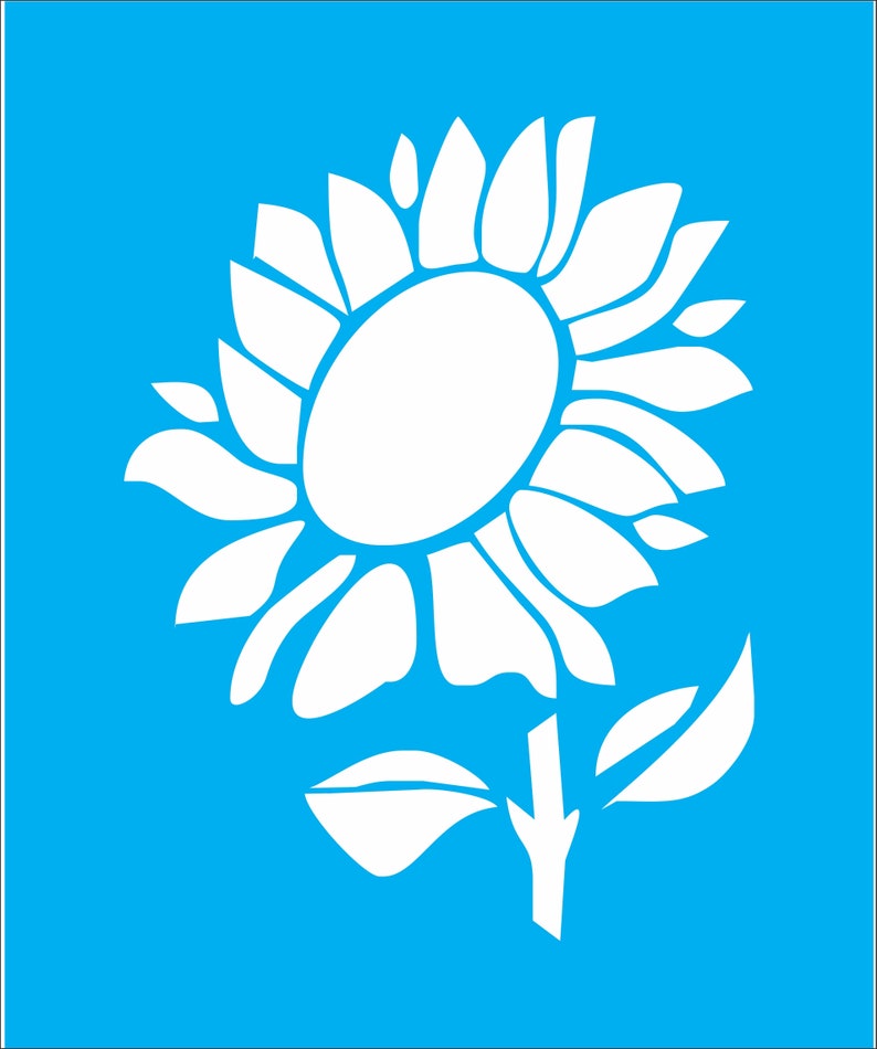 Printable Sunflower Stencil Printable World Holiday