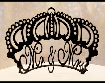Crown Wedding Cake Topper Mr and Mrs inside Crown cake topper - royal wedding topper - crown cake topper