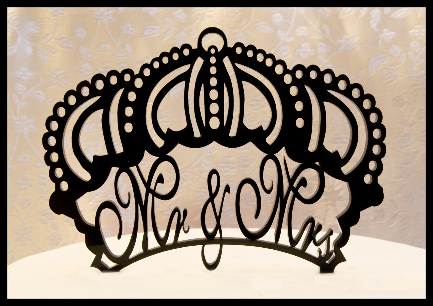 Crown Wedding Cake Topper Mr and Mrs inside Crown cake
