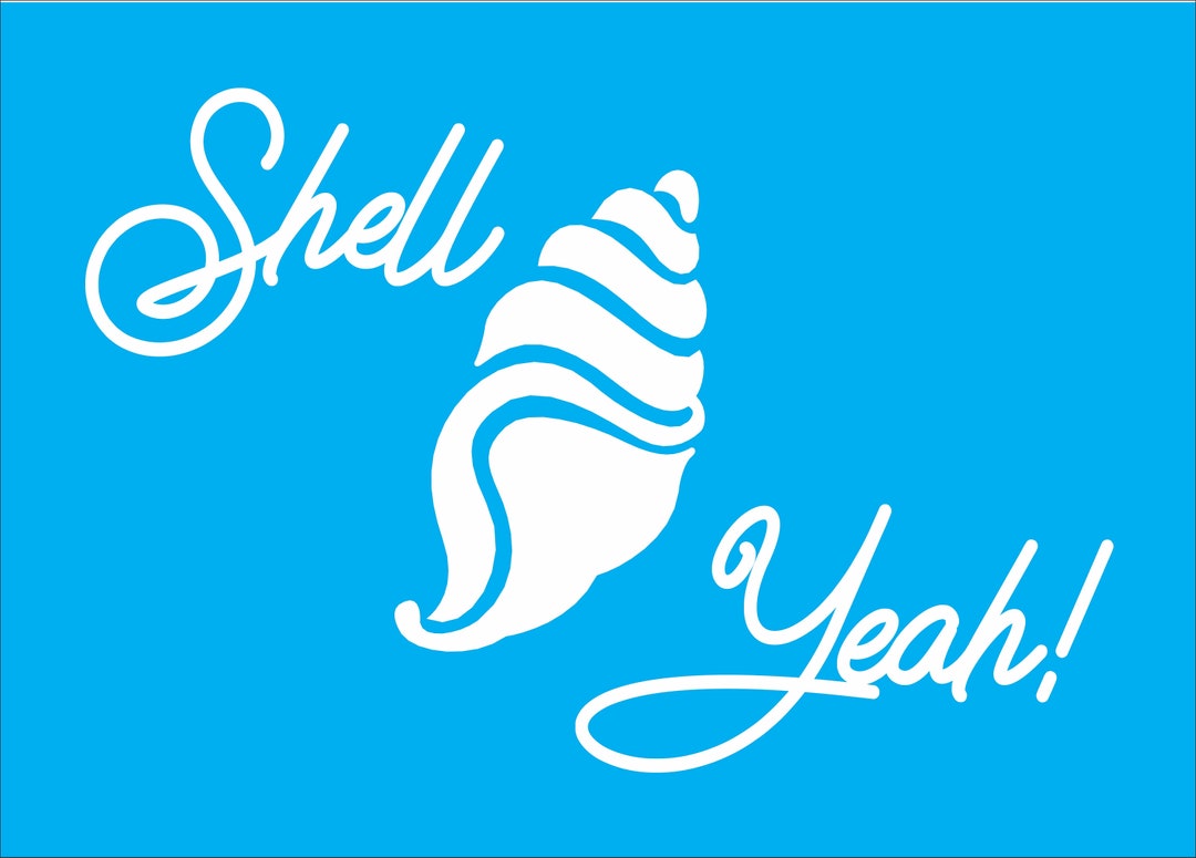 Shell Yeah! With Seashell Reuseable Stencil - Etsy