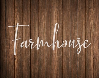 Farmhouse stencil, Farmhouse word stencil for wood signs, Farmhouse stencil for signs, farm house stencil