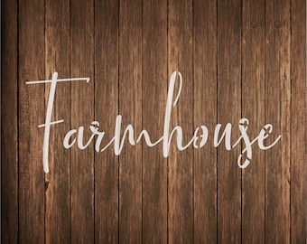 Farmhouse stencil, Farmhouse word stencil for wood signs, Farmhouse stencil for signs, farm house stencil