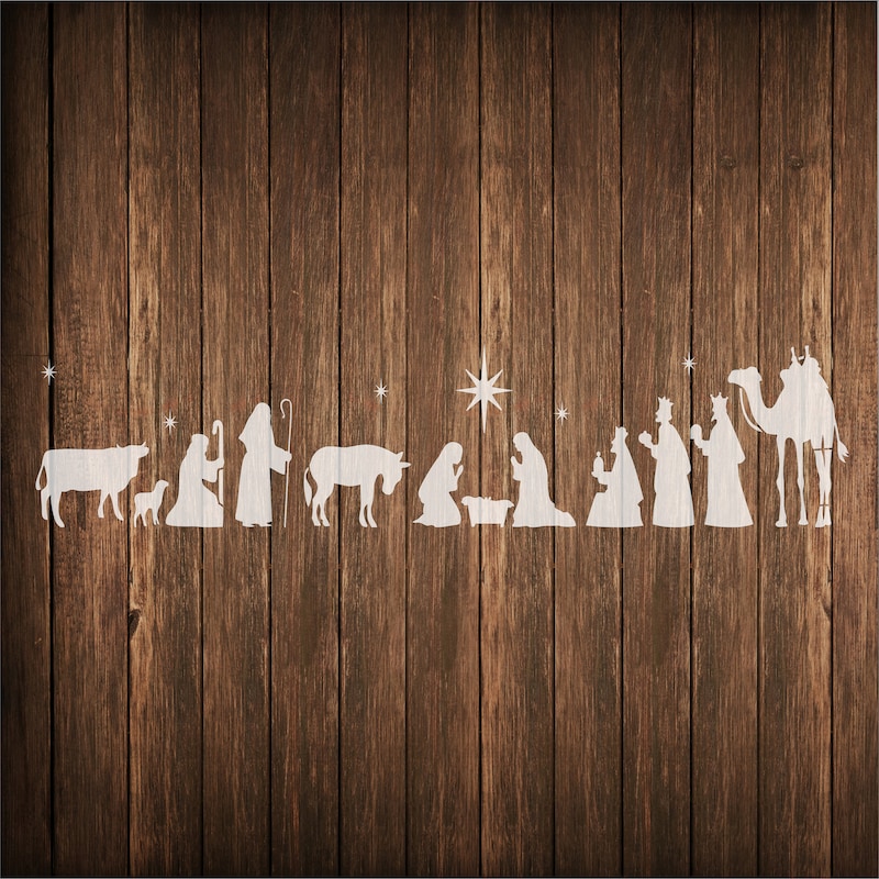 Nativity Stencil - Etsy