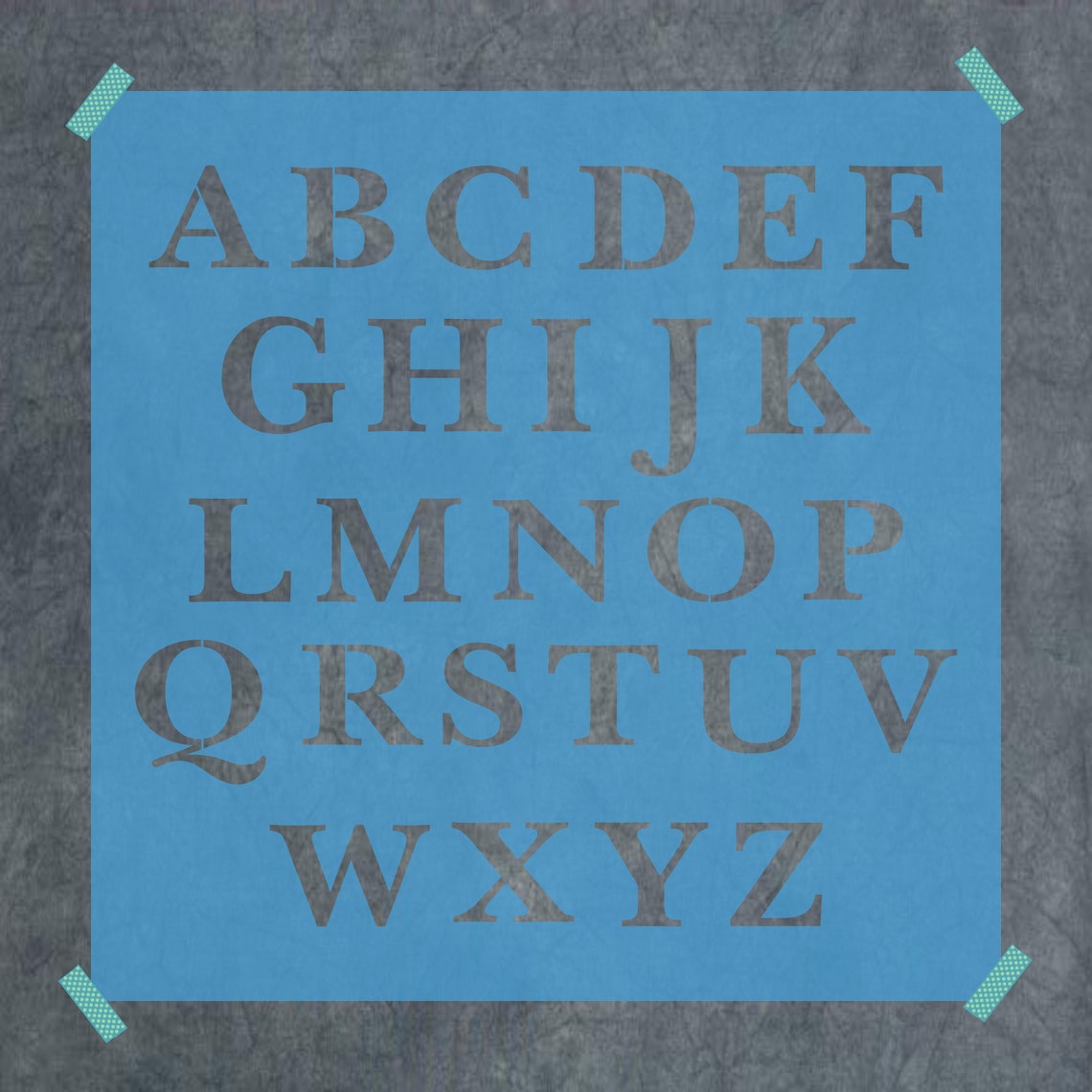 Upper Case Alphabet Stencil Baskb Reusable Alphabet Stencil - Etsy