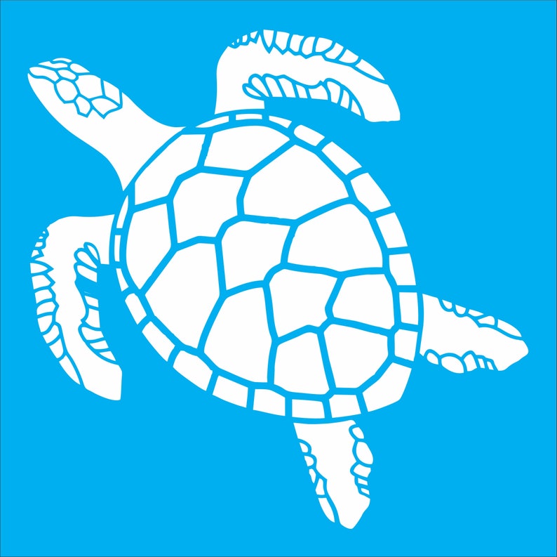 Hawaiian Sea Turtle Stencil 2 Turtle Stencil Sea Turtle Etsy