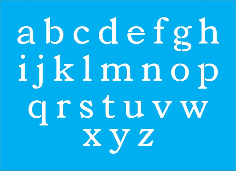 Lower Case Alphabet Stencil Book Reusable Alphabet Stencil | Etsy
