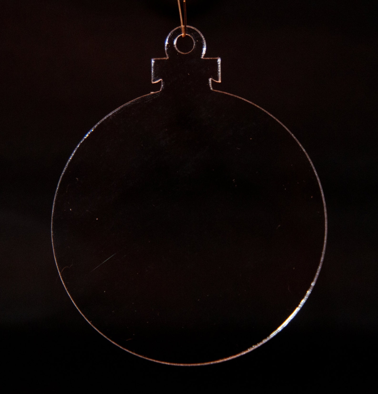 Clear Acrylic Christmas Ball Ornament Blank 3.5 X 3 Inches Etsy