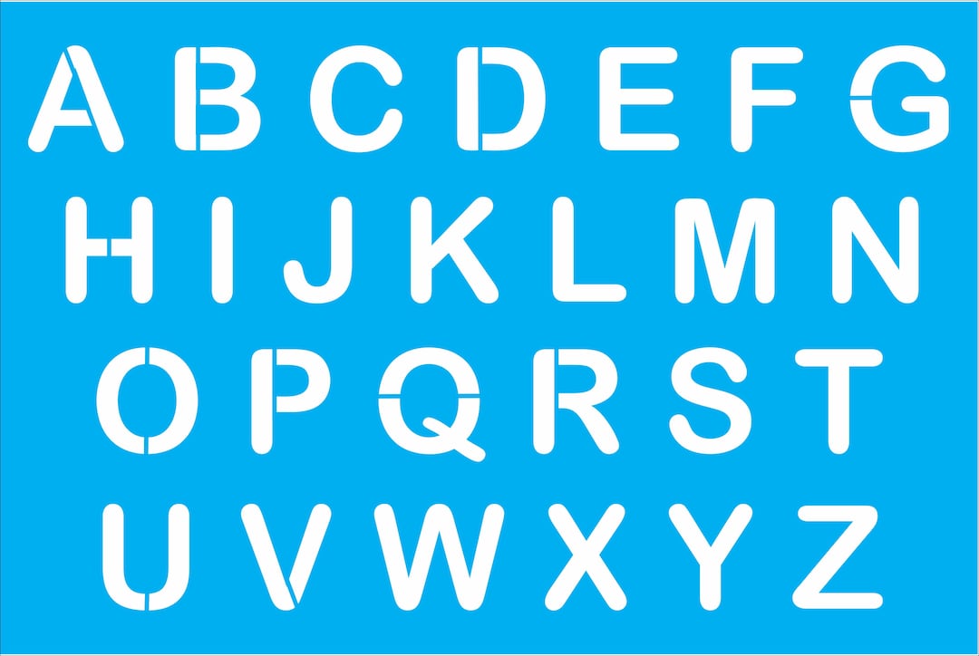 Upper Case Alphabet Stencil - Reusable Alphabet Stencil - Arial ...