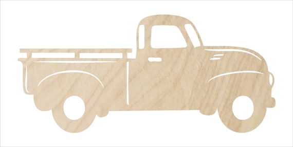 unfinished wood truck