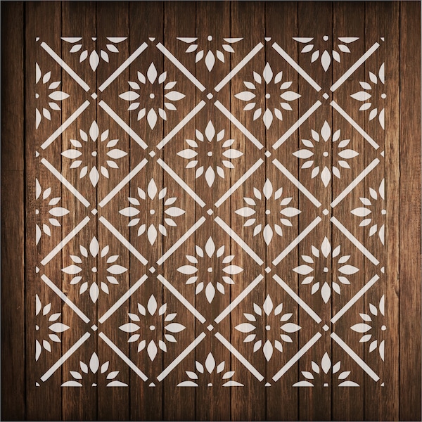 Tile Wall stencil repeatable pattern, Wall stencil pattern 3 repeatable wall stencil, tile stencil, wall paper stencil