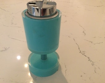 RARE Aqua Lucite Scripto Briquet de table