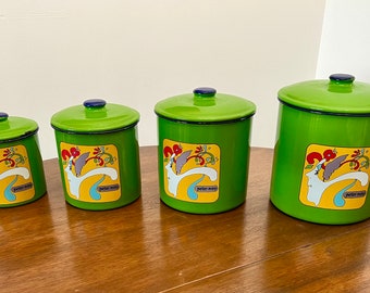 Peter Max Enamel Canister Set *RARE*