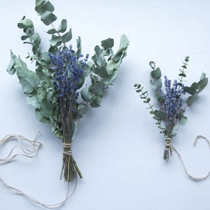 Douchebundel gedroogde eucalyptuslavendel: aromatherapieboeket