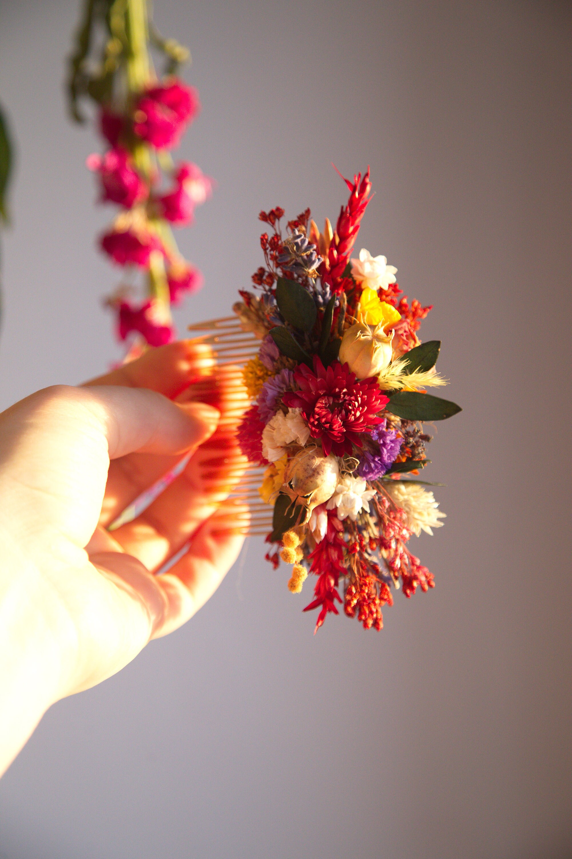 Natural Dried Flowers Large Wedding Bouquet Buttonholes - Etsy