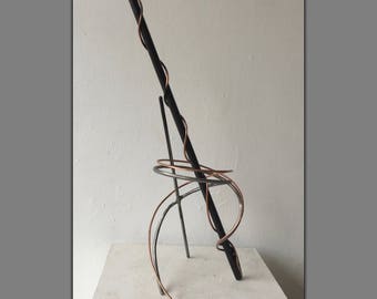 Spire  - One of a Kind Steel and Copper Sculpture