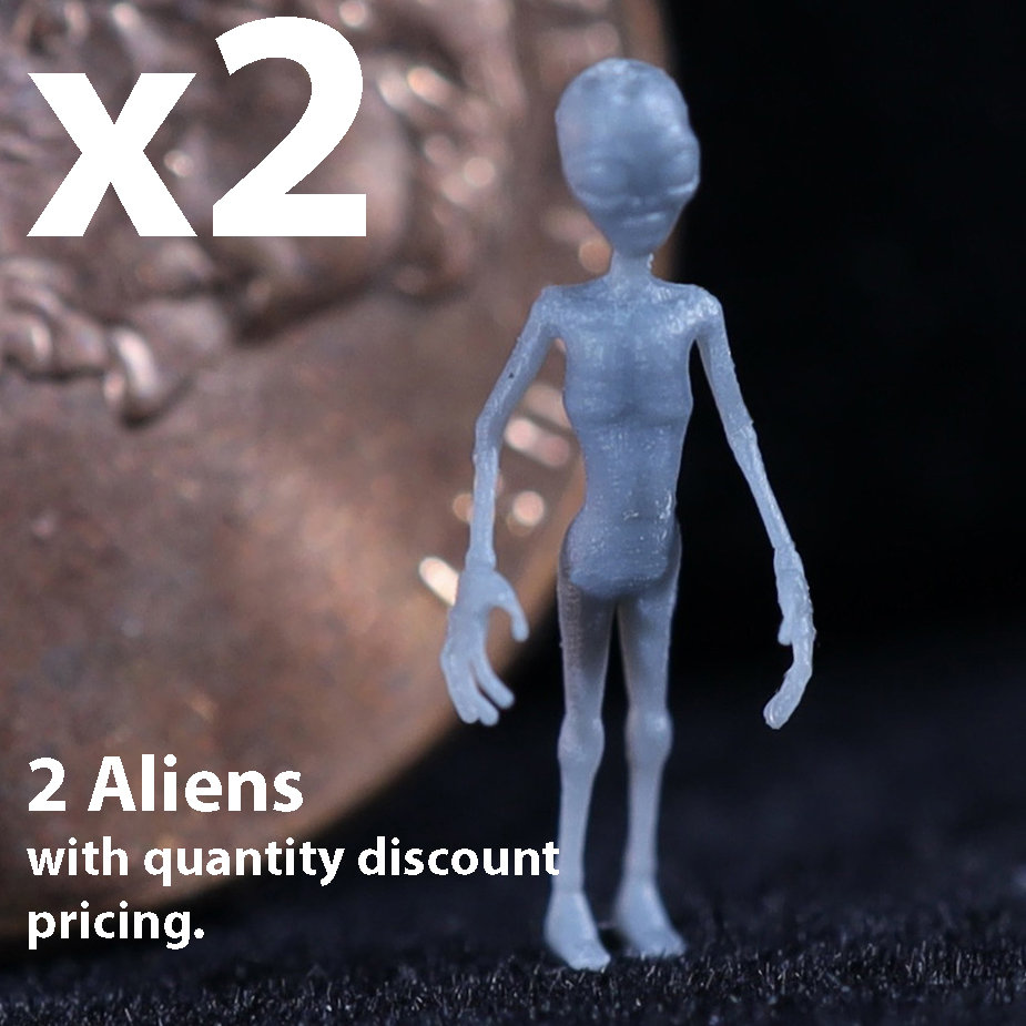 2 Very Very Tiny Alien for miniature projects