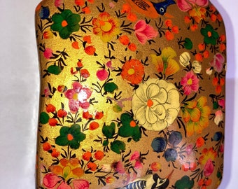 Vintage Ornate Trinket Box: Floral Bird Design